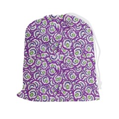 Funny Bacterias Drawing Motif Random Pattern Drawstring Pouch (2xl) by dflcprintsclothing