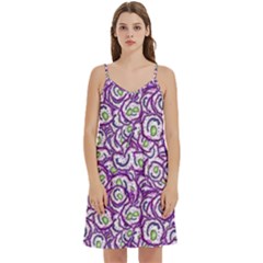 Funny Bacterias Drawing Motif Random Pattern Mini Camis Dress With Pockets by dflcprintsclothing