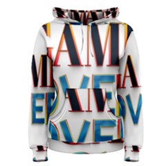 Game Over Text Design  Women s Pullover Hoodie by 7223056