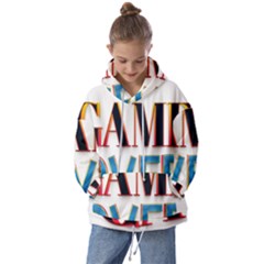 Game Over Text Design  Kids  Oversized Hoodie by 7223056