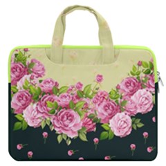 Vintage Roses Light Yellow  Double Pocket Laptop Bag 16  by CoolDesigns