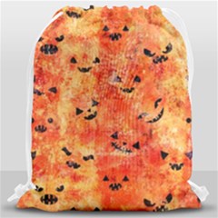 Carved Pumpkin Faces Drawstring Bag (large) by kyorashop23