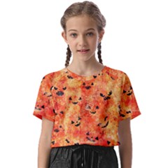 Carved Pumpkin Faces Kids  Basic T-shirt by kyorashop23