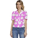 Purple Clouds Puffed Short Sleeve Button Up Jacket View1