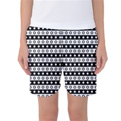 Black And White Circles Pattern Women s Basketball Shorts by ytdream