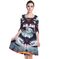 Halloween Goodie Quarter Sleeve Waist Band Dress by favoritechios