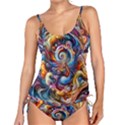Dynamic Color Vortex Tankini Set View1
