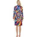 Dynamic Color Vortex Long Sleeve Velvet Robe View4