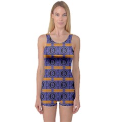 Bitcoin Logo Pattern One Piece Boyleg Swimsuit by ExtraAwesomeSauce
