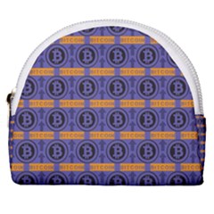 Bitcoin Logo Pattern Horseshoe Style Canvas Pouch by ExtraAwesomeSauce