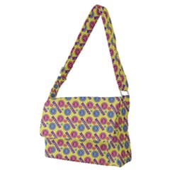Colorful Bitcoin Pattern Full Print Messenger Bag (m) by ExtraAwesomeSauce