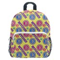 Colorful Bitcoin Pattern Kids  Age 5-10 Lightweight School Backpack with Side Pockets View1