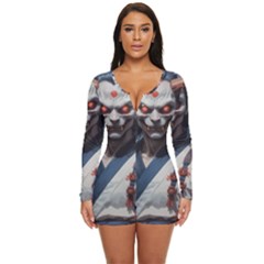 Demon Samurai Long Sleeve Boyleg Swimsuit by AwesomeSauce
