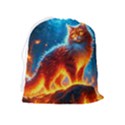 Enchanted Fire Feline Drawstring Pouch (XL) View2