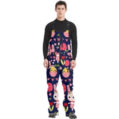 Bunny - Easter Pattern Men s Front Zip Ski And Snowboard Bib Pants by kyorashop23