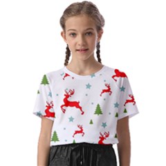 Christmas Texture, Pattern, Red, Craciun, Christmas, Snowflake, Kids  Basic T-shirt by kyorashop23