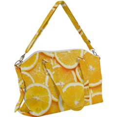 Oranges, Orange, Fruits Canvas Crossbody Bag by kyorashop23