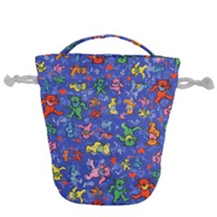 Grateful Dead Dancing Bears Pattern Drawstring Bucket Bag by Salmanaz77