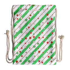 Christmas Paper Stars Pattern Texture Background Colorful Colors Seamless Drawstring Bag (large) by Ket1n9