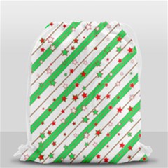 Christmas Paper Stars Pattern Texture Background Colorful Colors Seamless Drawstring Bag (small) by Ket1n9