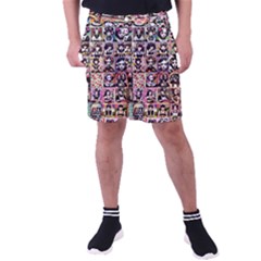 Spanish Gothic Girls Pattern Men s Pocket Shorts by violetheavensky