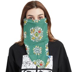 Retro 1960s Flowers Pattern 2 Face Covering Bandana (triangle) by violetheavensky