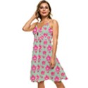 Retro 1880s Flowers Pattern 11 Sleeveless Tie Front Chiffon Dress View2