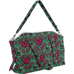 Retro 1880s Flowers Pattern 3 Canvas Crossbody Bag by violetheavensky