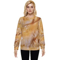 Homemade Flan Extreme Close-up Texture Hidden Pocket Sweatshirt by dflcprintsclothing