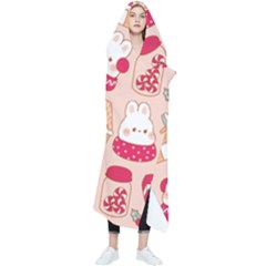 Cute Christmas Cartoon Wearable Blanket by designsbymallika
