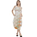 shells pattern Cold Shoulder Loose Fit Dress With Pockets View3