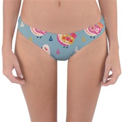 Cute Bird Pattern Reversible Hipster Bikini Bottoms by designsbymallika
