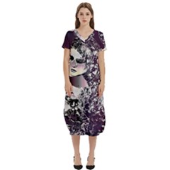 Marina Paper Cut T-shirt Midi Dress With Pockets by MRNStudios