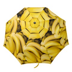 Bananas, Macro, Fruits, Ripe Bananas Folding Umbrellas by kyorashop23