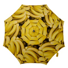 Bananas, Macro, Fruits, Ripe Bananas Hook Handle Umbrellas (large) by kyorashop23