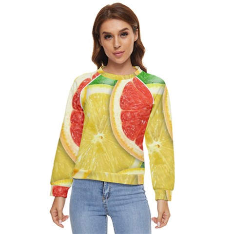Fruit, Lemon Women s Long Sleeve Raglan T-shirt by kyorashop23