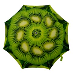 Kiwi Fruits, Close-up, Exotic Fruit Hook Handle Umbrellas (large) by kyorashop23