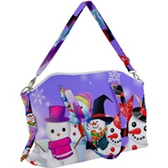 Let s Have Fun With Snowmen Canvas Crossbody Bag by kyorashop23