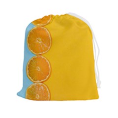 Orange, Slices, Fruit, Citrus Drawstring Pouch (2xl) by kyorashop23
