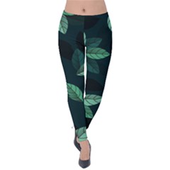 Foliage Velvet Leggings by HermanTelo