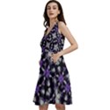 Gothic Radiance Sleeveless V-Neck Skater Dress with Pockets View2