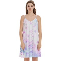 Digital Art Artwork Abstract Pink Purple Mini Camis Dress With Pockets by Dutashop