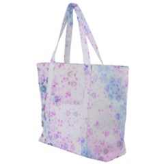 Digital Art Artwork Abstract Pink Purple Zip Up Canvas Bag by Dutashop