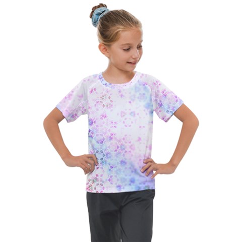 Digital Art Artwork Abstract Pink Purple Kids  Mesh Piece T-shirt by Dutashop