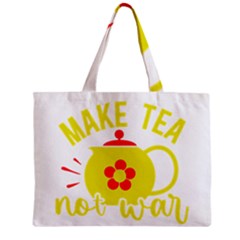 Make Tea Not War  Zipper Mini Tote Bag by ConteMonfrey