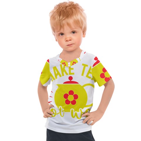 Make Tea Not War  Kids  Sports T-shirt by ConteMonfrey