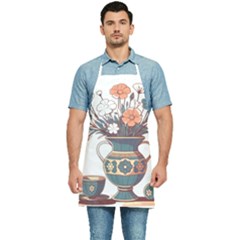 Flower Vase Nature Bloom Blossom Kitchen Apron by Salmanaz77