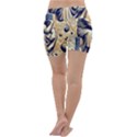 Thinker Sculpture Design Geometric Lightweight Velour Yoga Shorts View4