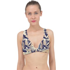 Thinker Sculpture Design Geometric Classic Banded Bikini Top by Salmanaz77