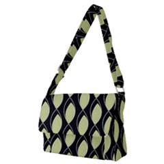 Brown Minimalist Leaves Full Print Messenger Bag (m) by ConteMonfrey